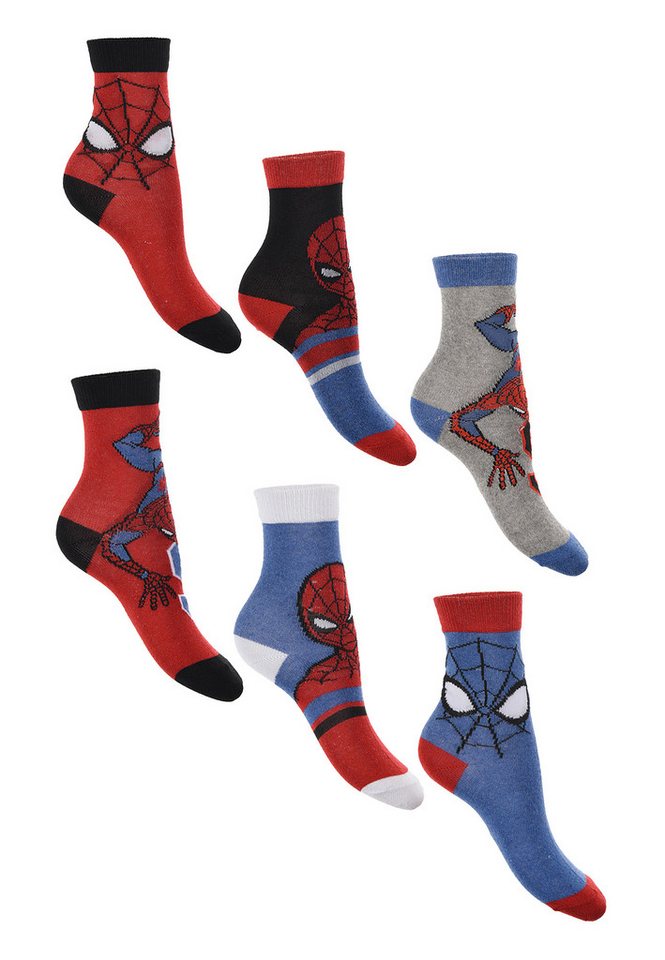 Spiderman Socken Spider-Man Kinder Jungen Socken Strümpfe (6-Paar) von Spiderman