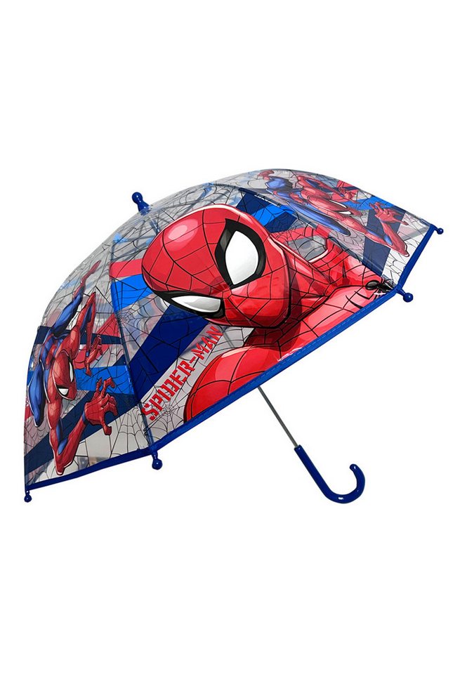 Spiderman Stockregenschirm Kinder-Regenschirm transparent für Jungen ab 3 Jahren, windfest von Spiderman