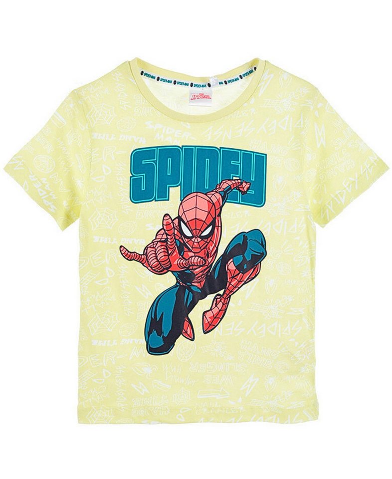 Spiderman T-Shirt Marvel Jungen Kurzarmshirt aus Baumwolle Gr. 98 - 128 cm von Spiderman