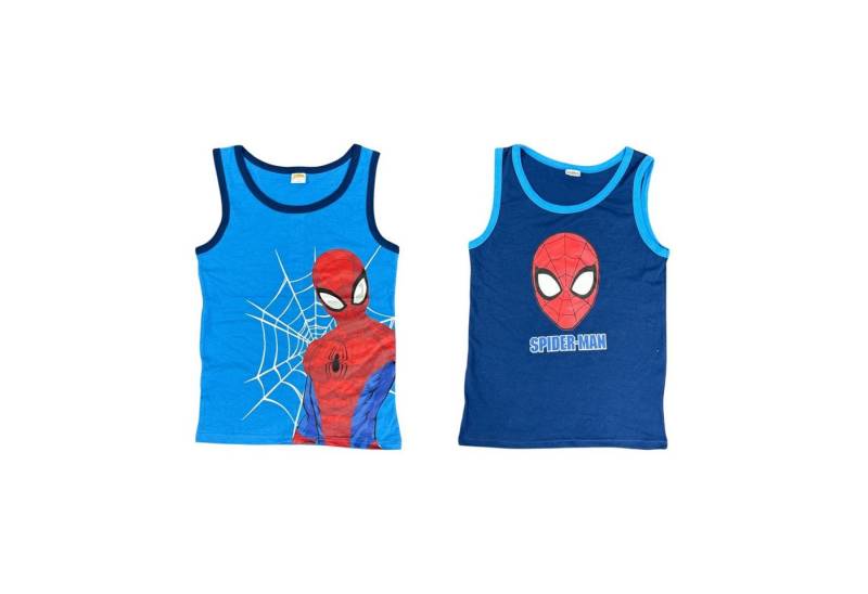 Spiderman Unterhemd 2er Pack Kinder Tank Top Unterhemd Jungen Unterwäsche Gr. 122/128 von Spiderman