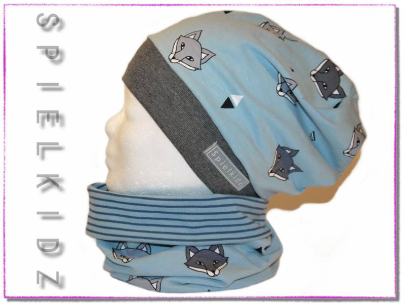Beanie, Loop Oder Als Set - Beanie Mütze Fuchs Fox Ku35-56 von Spielkidz