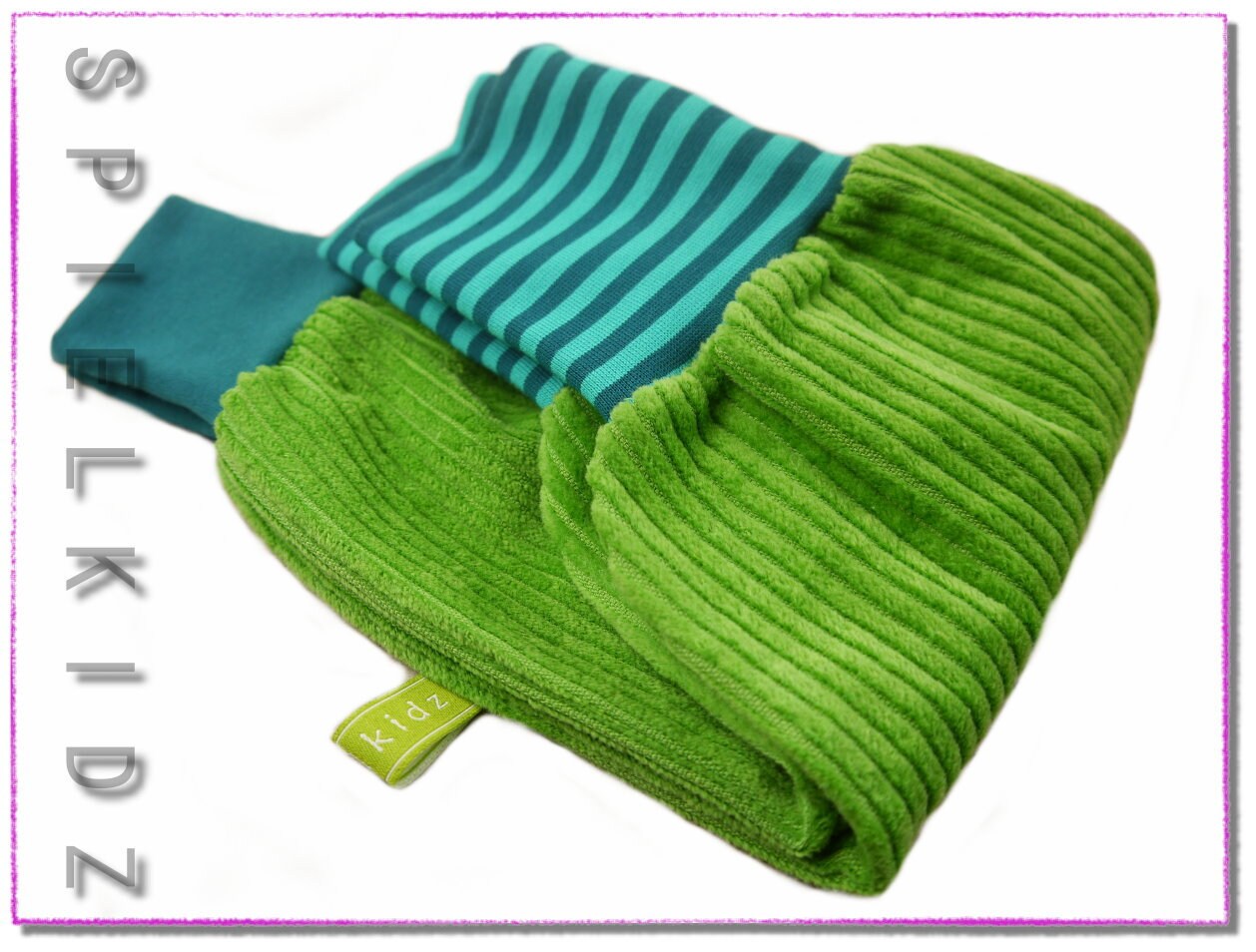 Cordhose Breitcord Hellgrün Pumphose Baby Petrol von Spielkidz