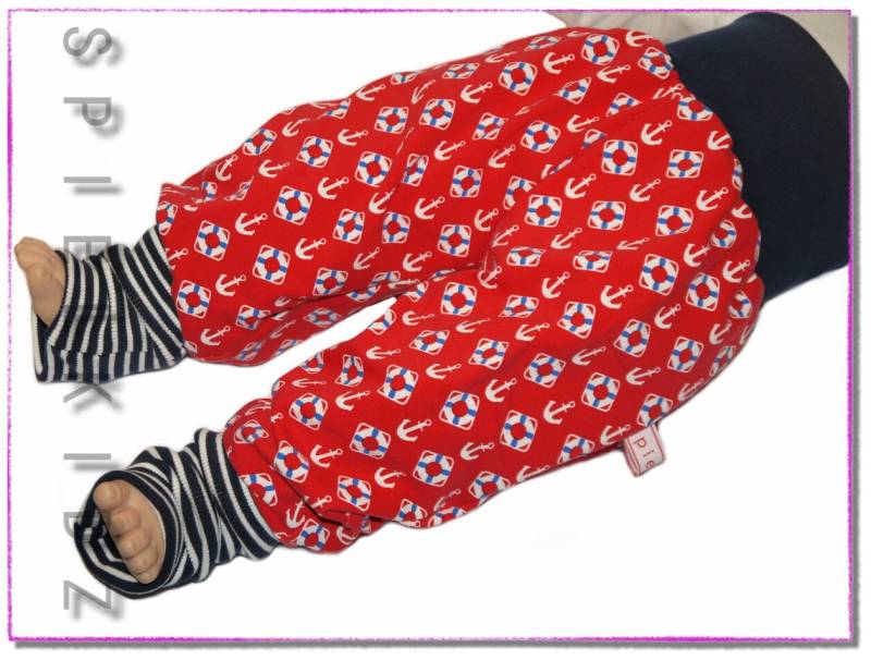 Pumphose Mitwachshose Kinderhose Anker Rot Maritim von Spielkidz