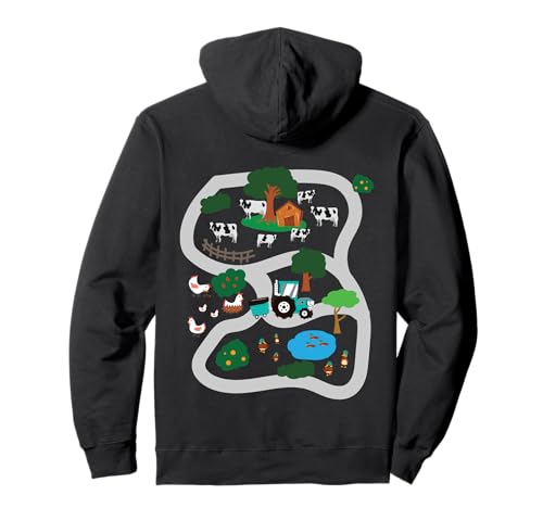 Spielteppich Auto Massage - Spielstraße Dorf Track Pullover Hoodie von Spielteppich Kinder Dorf Landschaft Motive