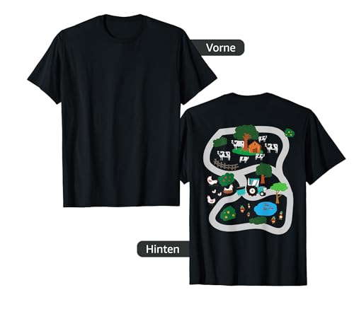 Spielteppich Auto Massage - Spielstraße Dorf Track T-Shirt von Spielteppich Kinder Dorf Landschaft Motive