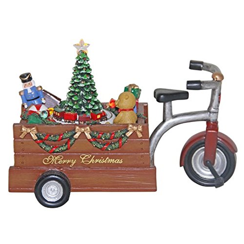 Spieluhrenwelt Unisex-Schmuckkasten Musical Tricycle On The Platform A Christmas Zugszene. Plays 8 Different Melodies 800 Silber mehrfarbig-55005 von Musicbox Kingdom