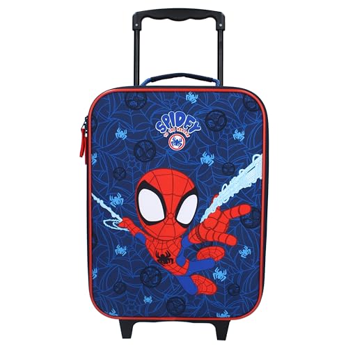 Spidey Spiderman Trolley Koffer 12 L Jungen Handgepäck Kinder Kinderkoffer Reisekoffer Spielzeug Kindertrolley Innenmaße: 40 x 30 x 10 cm von Spielwaren Klee