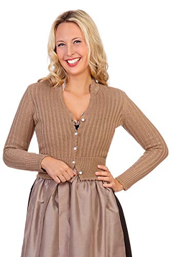 Spieth & Wensky Trachten Strickjacke - PFIFF - Fuchsia, Taupe von Spieth & Wensky