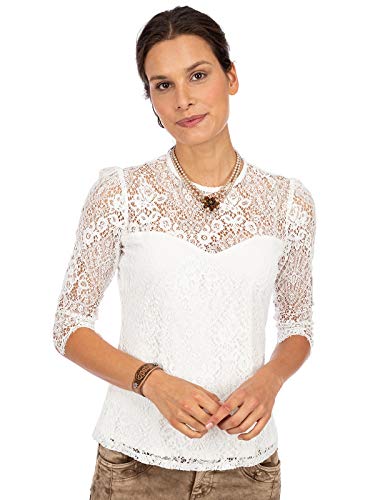 Spieth & Wensky Damen Bluse ROA Creme 40 von Spieth & Wensky