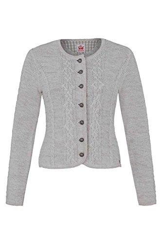 Spieth & Wensky Damen Damen Trachten Strickjacke mit Zopfmuster Natur, Natur, M von Spieth & Wensky