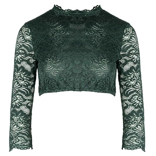 Spieth&Wensky Damen Dirndlbluse Amsterdam dunkelgrün 32 von Spieth & Wensky