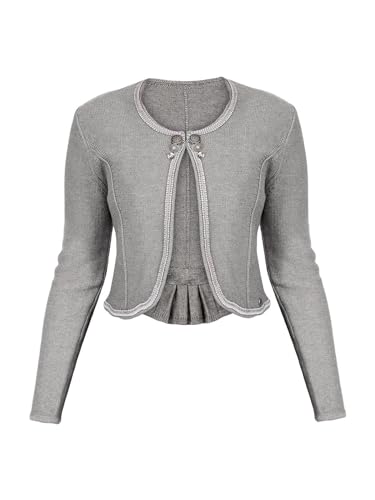 Spieth & Wensky Damen Strickjacke Alice Mittelgrau XL von Spieth & Wensky
