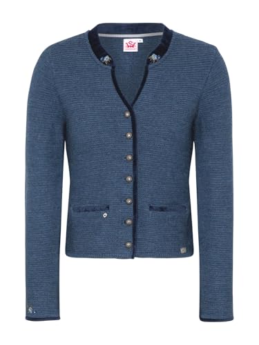 Spieth & Wensky Damen Strickjacke Malta Jeansblau 3XL von Spieth & Wensky