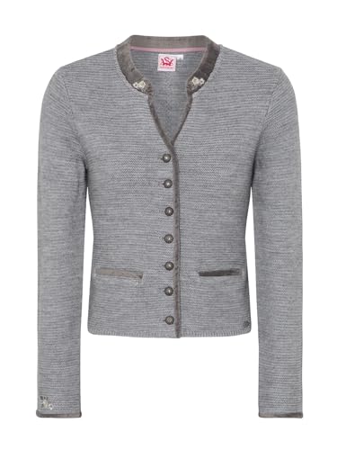 Spieth & Wensky Damen Strickjacke Malta hellgrau XXL von Spieth & Wensky