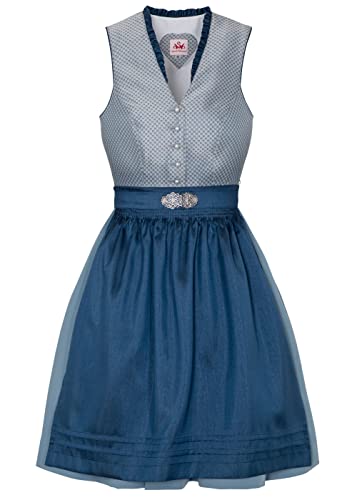 Spieth & Wensky - Damen Trachten Dirndl in großen Größen, Anabel (400680-1597), Größe:46, Farbe:Blau (2016) von Spieth & Wensky