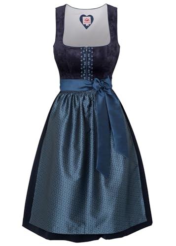 Spieth & Wensky - Damen Trachten Dirndl in großen Größen, Astrid (401340-1596), Größe:48, Farbe:Dunkelblau (2349) von Spieth & Wensky