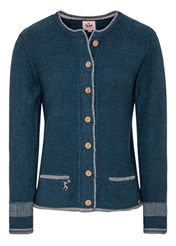 Spieth & Wensky - Damen Trachten Strickjacke, Aura-Strickjacke (400980-1342), Größe:3XL, Farbe:Dunkelblau (2349) von Spieth & Wensky