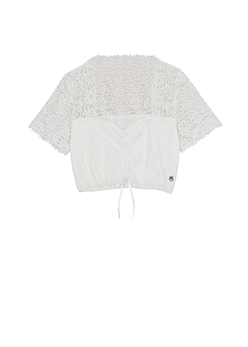 Spieth & Wensky Damen Verspielte Dirndlbluse mit Cooler Logo-Applikation Bahamas von Spieth & Wensky