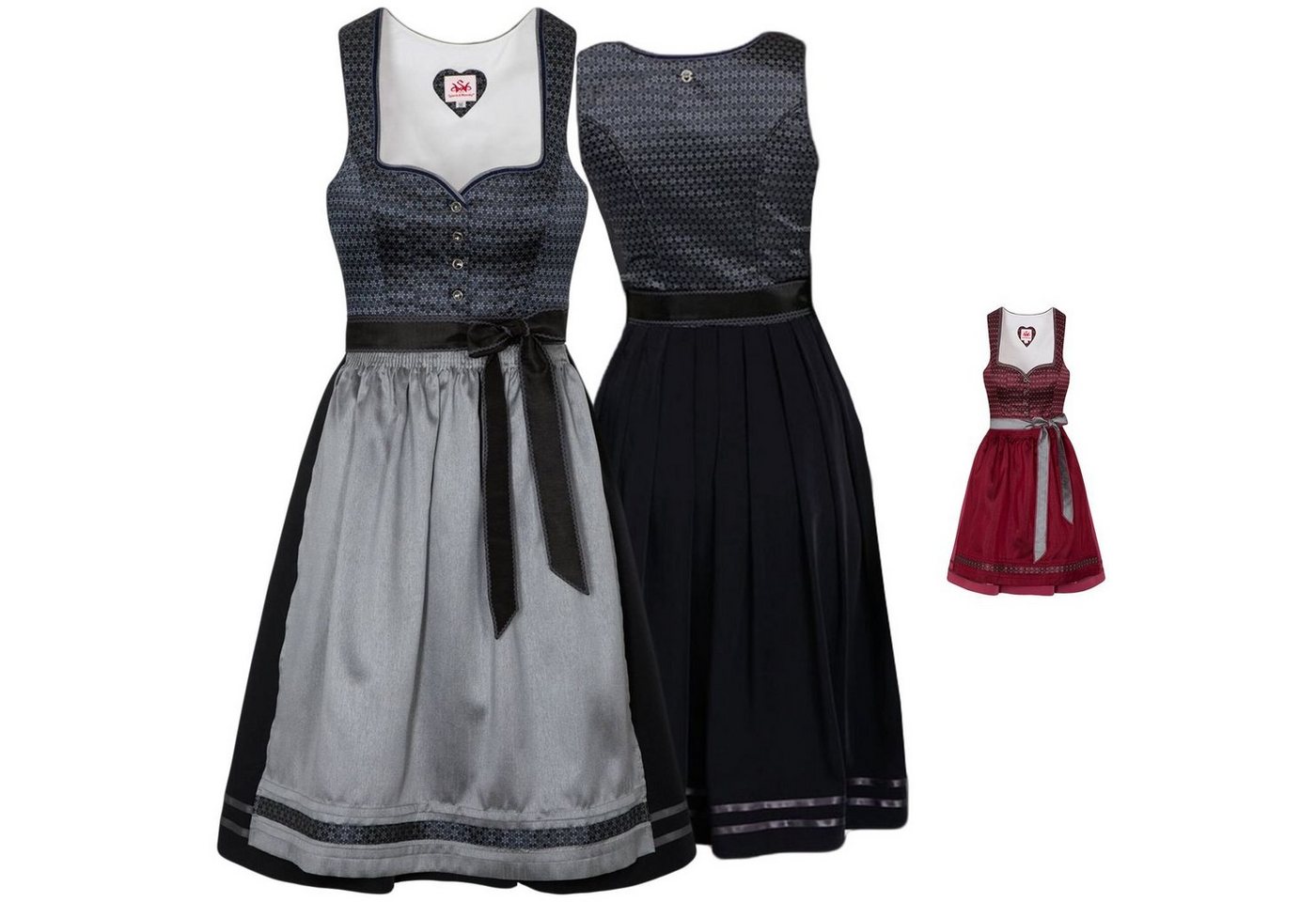 Spieth & Wensky Dirndl Wiga-Dirndl 2-teiliges Midi-Dirndl Kleid Dirndl Trachtenkleid von Spieth & Wensky