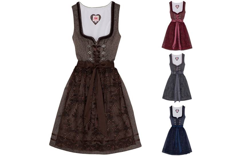 Spieth & Wensky Dirndl Bea Dirndl Dirndl Bea 2-teiliges Midi-Dirndl Kleid Dirndl Trachtenkleid kurz von Spieth & Wensky