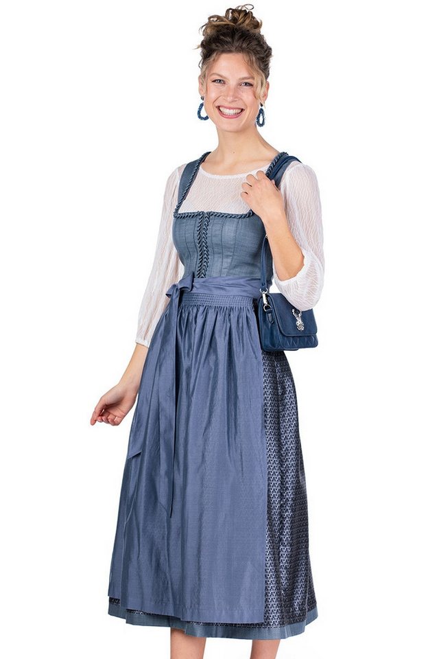 Spieth & Wensky Dirndl Dirndl lang 2tlg. - FATIMA - mittelblau von Spieth & Wensky