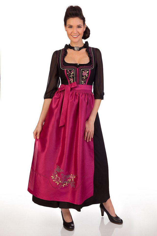 Spieth & Wensky Dirndl Dirndl lang 2tlg. - WINCHESTER - flaschengrün, beere von Spieth & Wensky