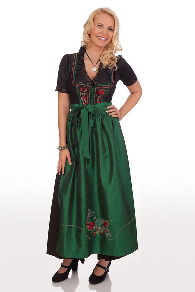 Spieth & Wensky Dirndl Dirndl lang 2tlg. - WINCHESTER - flaschengrün, beere von Spieth & Wensky
