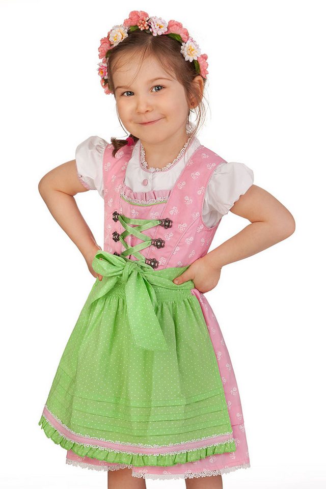 Spieth & Wensky Dirndl Kinderdirndl 3tlg. - EILEEN - rot, rosa von Spieth & Wensky