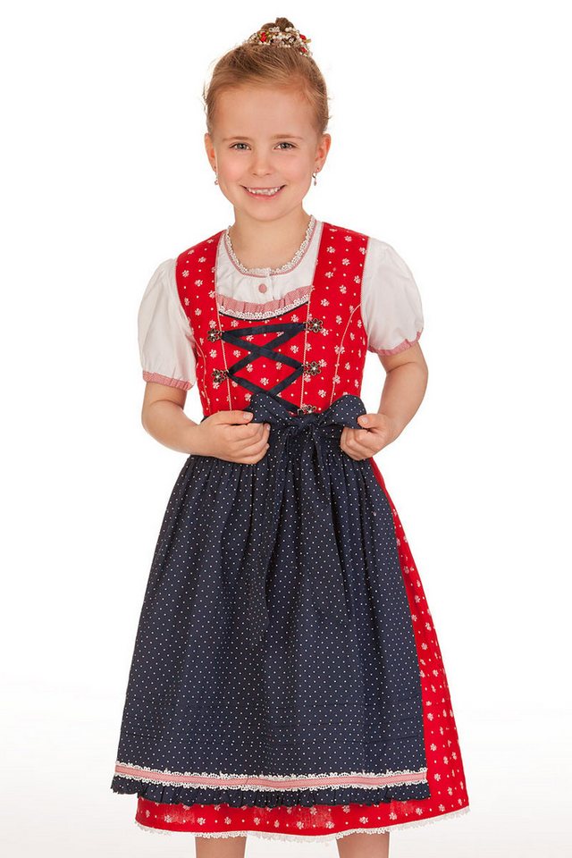 Spieth & Wensky Dirndl Kinderdirndl 3tlg. - EILEEN - rot, rosa von Spieth & Wensky