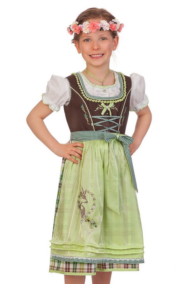 Spieth & Wensky Dirndl Kinderdirndl 3tlg. - WUXI - erdbeer, limone von Spieth & Wensky