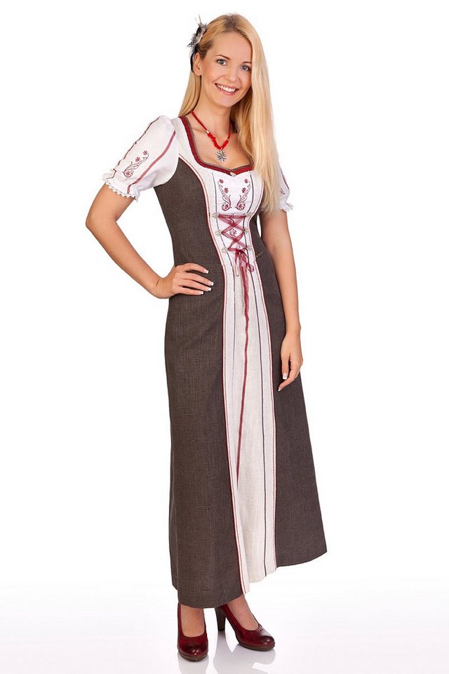 Spieth & Wensky Dirndl Landhauskleid - RATINGEN - braun von Spieth & Wensky