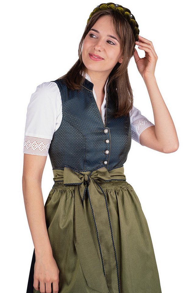 Spieth & Wensky Dirndl Midi Dirndl 2tlg. - BENEDIKTA - dunkelblau/oliv Spieth & Wensky Dirndl Midi Dirndl 2tlg. - BENEDIKTA - dunkelblau/oliv von Spieth & Wensky