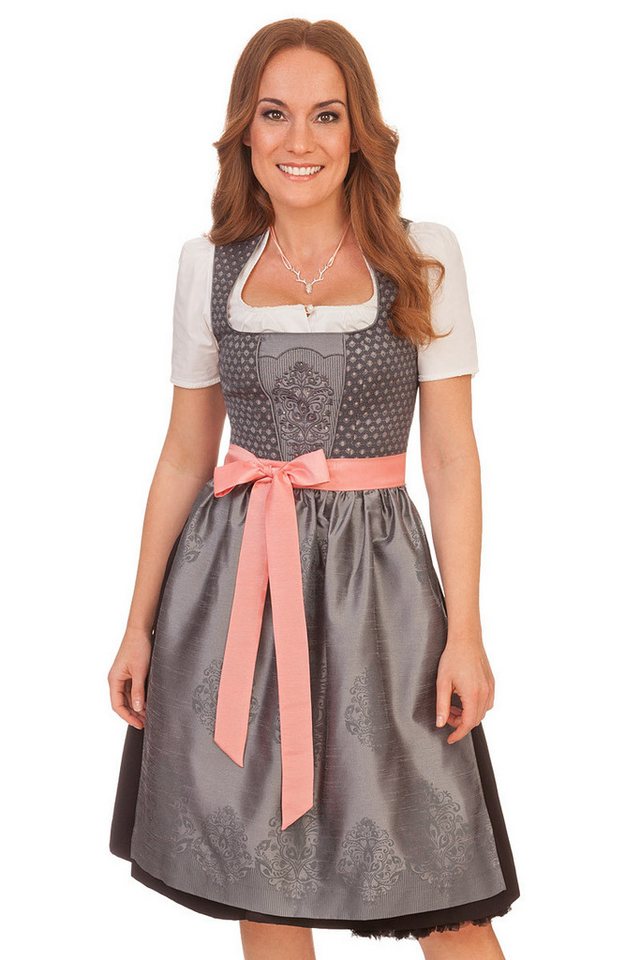 Spieth & Wensky Dirndl Midi Dirndl 2tlg. - FELLANO - anthrazit, nuss von Spieth & Wensky