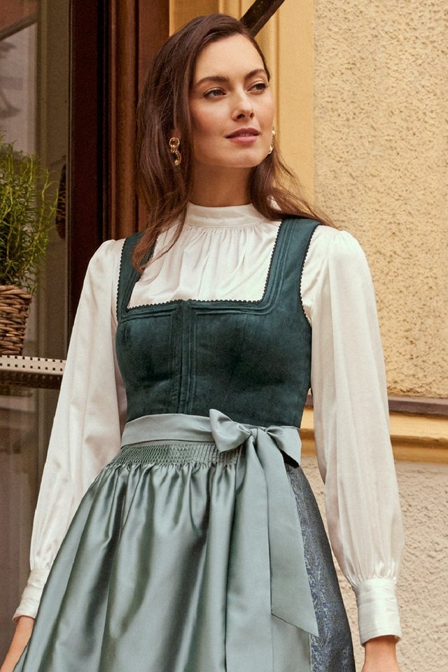 Spieth & Wensky Dirndl Samt Dirndl 2tlg. - FABRIZIA - dunkelgrün von Spieth & Wensky