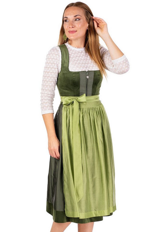 Spieth & Wensky Dirndl Samt Dirndl 2tlg. - FRANCES - hellgrün von Spieth & Wensky