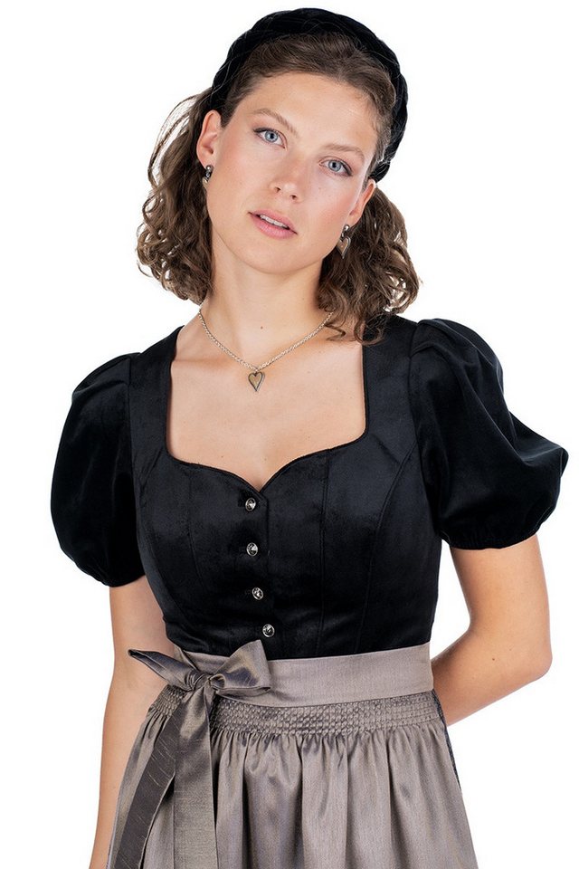 Spieth & Wensky Dirndl Samt Dirndl 2tlg. - GÖTTIN - schwarz von Spieth & Wensky
