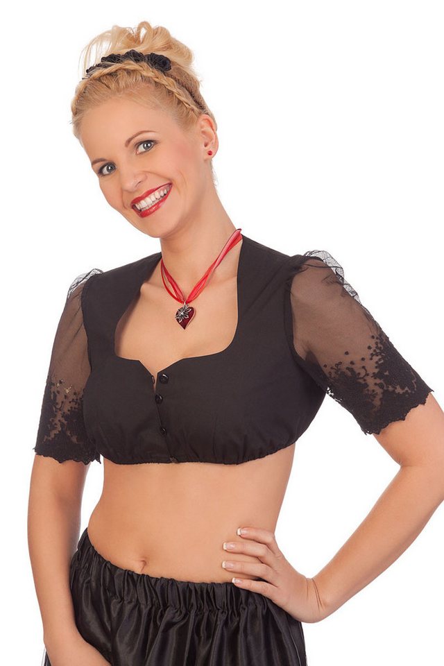 Spieth & Wensky Dirndlbluse Dirndlbluse - BEGONIA - weiß, creme, schwarz von Spieth & Wensky