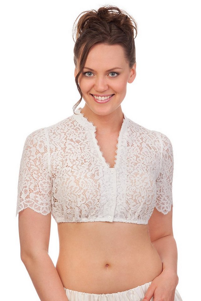 Spieth & Wensky Dirndlbluse Dirndlbluse - MELLINGEN - creme, schwarz von Spieth & Wensky