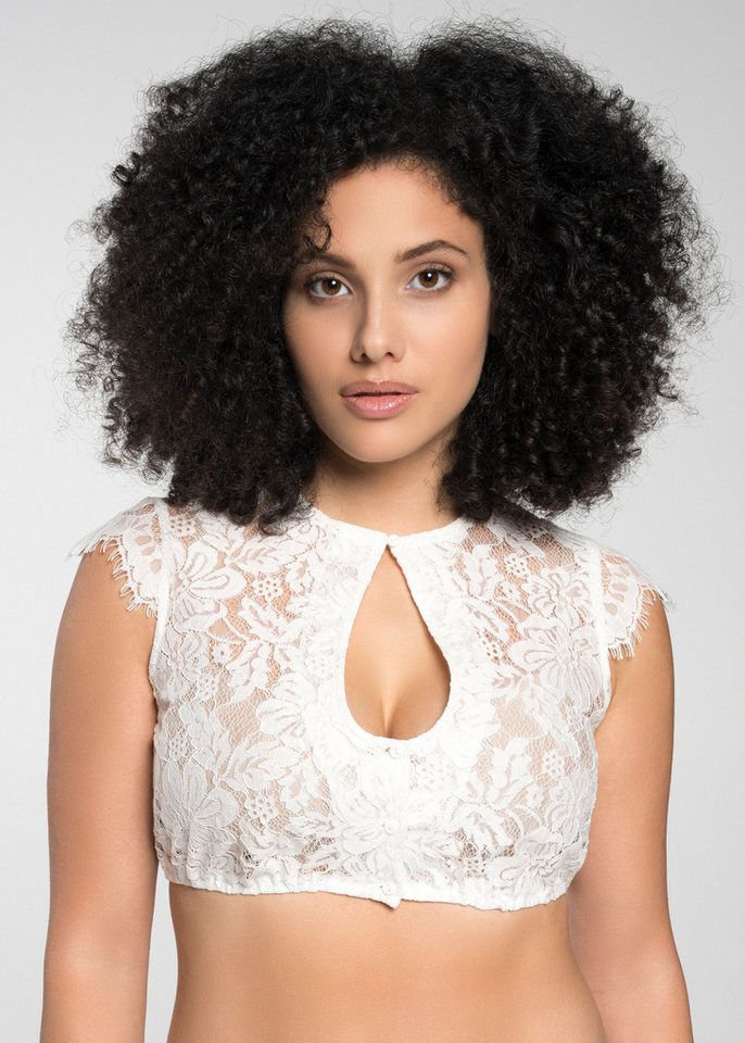 Spieth & Wensky Dirndlbluse Flammen Vendewaa (1-tlg) mit Allover-Spitze von Spieth & Wensky