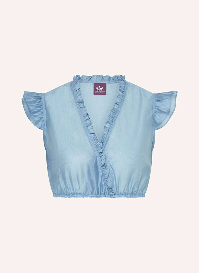 Spieth & Wensky Dirndlbluse Fran blau von Spieth & Wensky