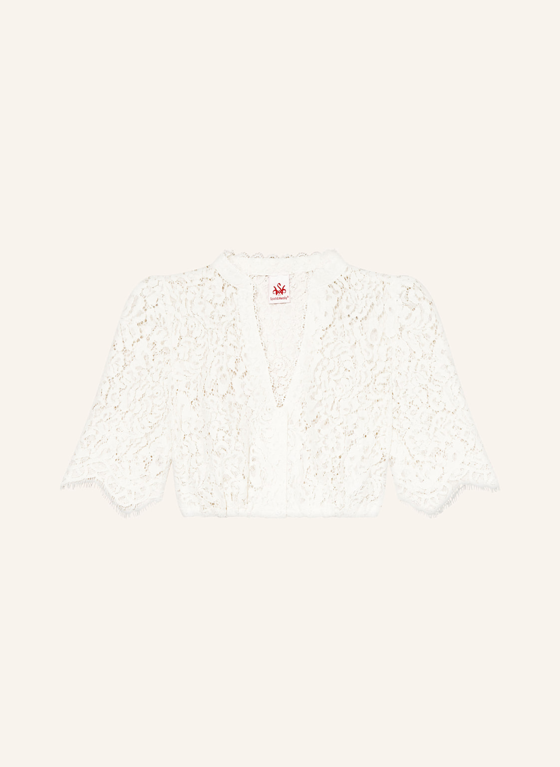 Spieth & Wensky Dirndlbluse Mellingen Aus Spitze weiss von Spieth & Wensky