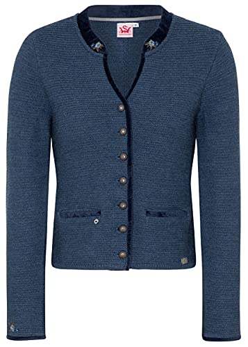 Spieth & Wensky Damen Strickjacke Malta Jeansblau M von Spieth & Wensky