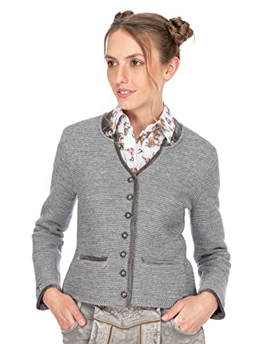 Spieth & Wensky Damen Strickjacke Malta hellgrau M von Spieth & Wensky