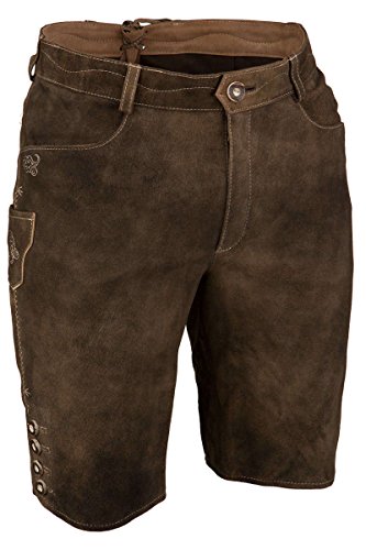 Spieth & Wensky Herren Kurze Lederhose Braun Antik, braun, 60 von Spieth & Wensky