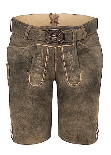 Spieth & Wensky Herren Modische Lederhose mit Stickereien Rampoldi 45 cm von Spieth & Wensky