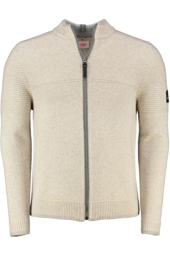 Spieth&Wensky Herren Strickjacke Beuren Sand | Klassische Trachtenjacke in beige | Reißverschluss Stehkragen 3XL von Spieth & Wensky