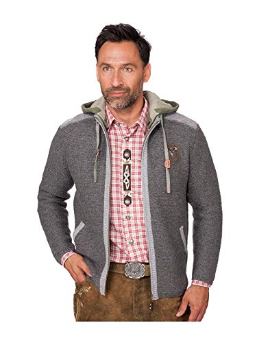 Spieth & Wensky Herren Strickjacke Dakar grau XS von Spieth & Wensky