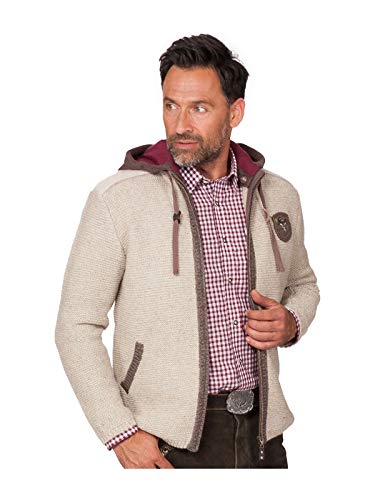 Spieth & Wensky Herren Strickjacke Dakar beige XS von Spieth & Wensky