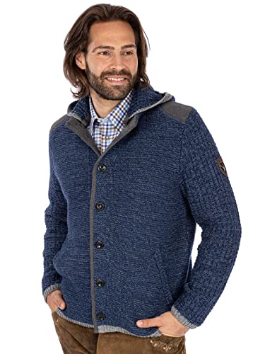 Spieth & Wensky Herren Strickjacke NABOR blau L von Spieth & Wensky