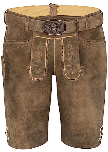 Spieth & Wensky Herren Modische Lederhose mit Stickereien Rampoldi 45 cm von Spieth & Wensky